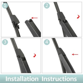 Задна чистачка с рамо за VW Passat B6 B7 от 2005 до 2015г
